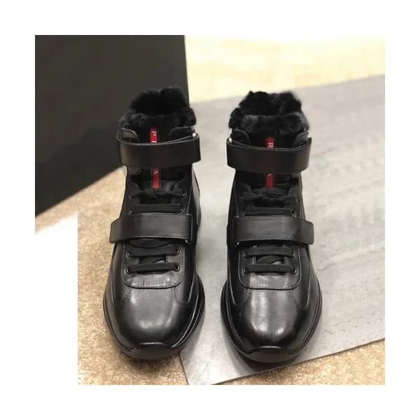 Prada 2019 Mens Leather Wool Boots - 프라다 2019 남성용 … - 1