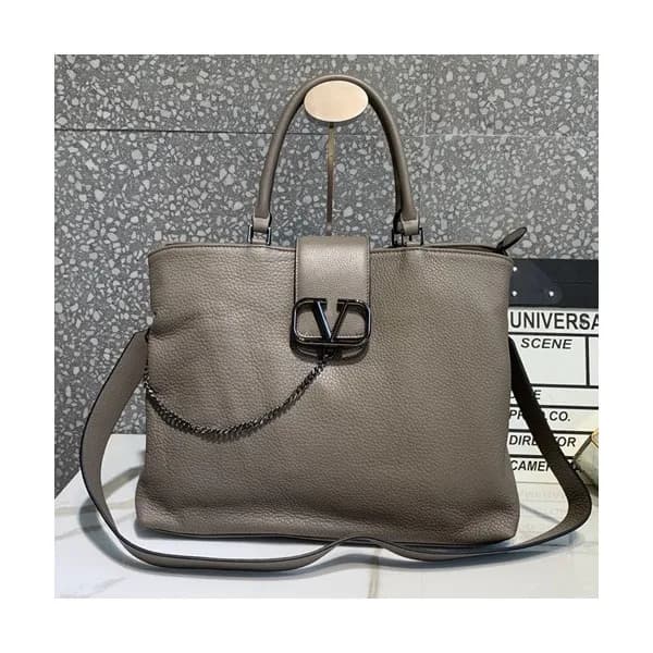 Valentino 2019 Leather Vsling Tote Shoudler Bag,35… - 1