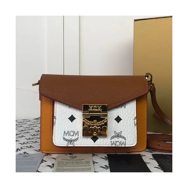 MCM 2019 Leather & Visetos Shoulder Bag,18cm - 엠씨엠… - 1