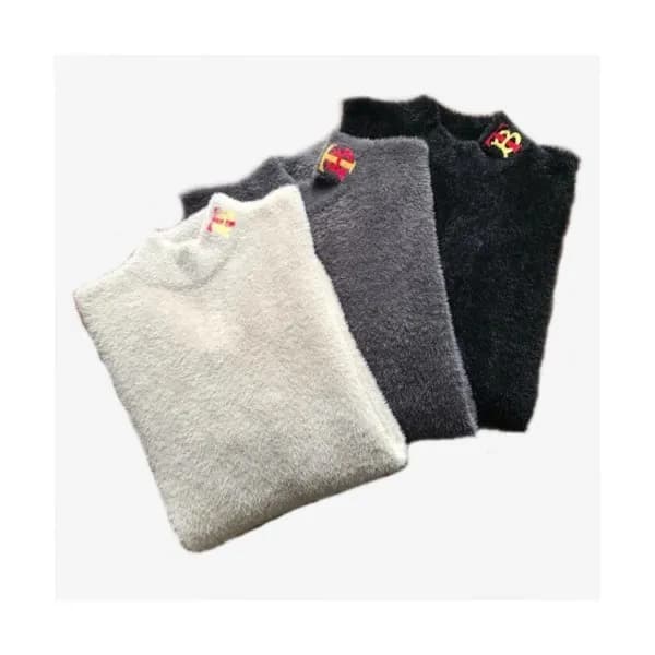 Burberry 2019 Mens Retro Logo Crew-neck Flannel Sw… - 1