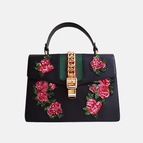 Gucci 2019 Sylvie Leather Tote Shoulder Bag,31.5CM… - 1