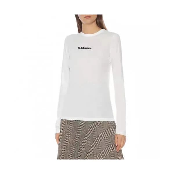 Jil Sander 2019 Womens Basic Crew-neck Cotton Tshi… - 1