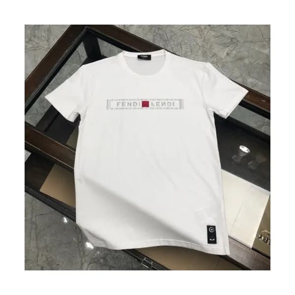 [펜디]Fendi 2020 Mens Logo Casual Silket Short Sleev… - 1