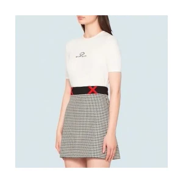 Miumiu 2020 Ladies Cotton Short Sleeved Tshirts - … - 1