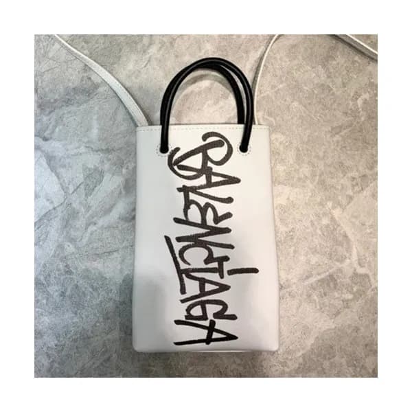Balenciaga 2020 Leather Super Mini Tote Shoulder B… - 1
