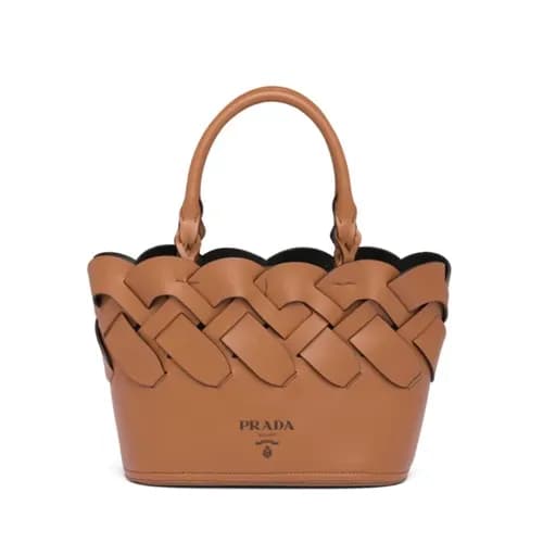 Prada 2020 Women Leather Bucket Tote Shoulder Bag … - 1