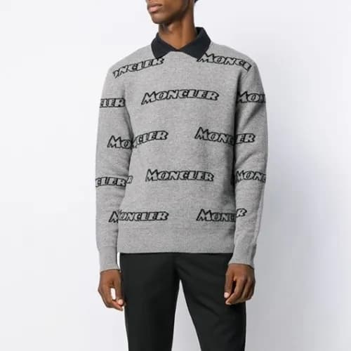 Moncler 2020 Mens Retro Logo Crew-neck Sweaters - … - 1