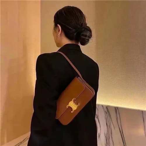 [셀린느]Celine 2021 Women's Leather Hobo Bag,20cm… - 1