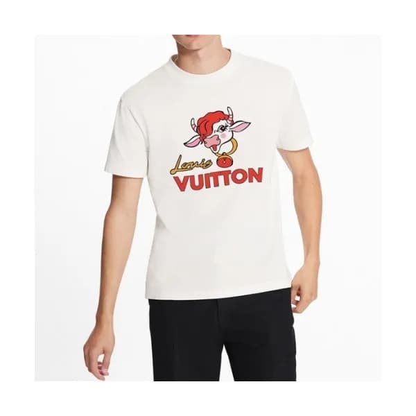 Louis vuitton Mm/Wm Logo Short Sleeved Tshirts Wh… - 1
