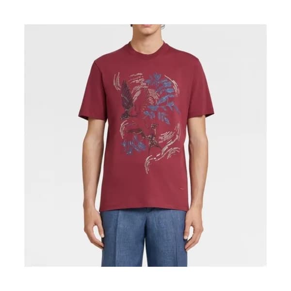 Ermenegildo Zegna Mens Business Short Sleeved Tsh… - 1