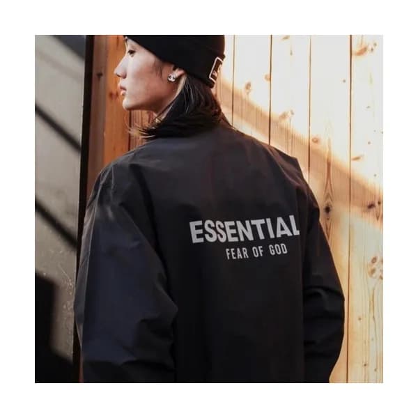Fear of god Mens Manuel Logo Jackets Black - 피어오… - 1