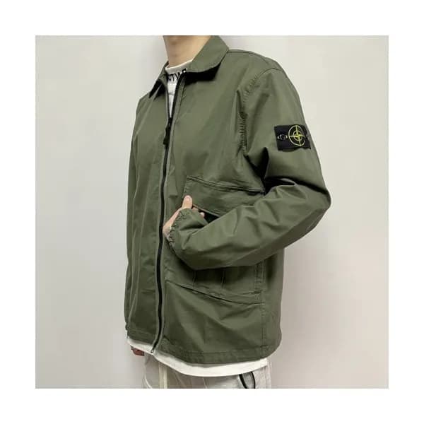 [매장판]Stone Island Mens Basic Casual Jackets Khak… - 1