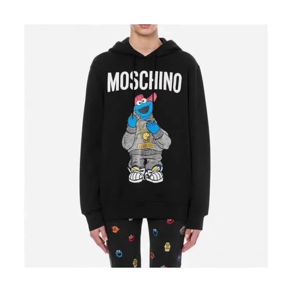 Moschino Mm/Wm Teddy Bear Cotton Hoodie Black - 모… - 1