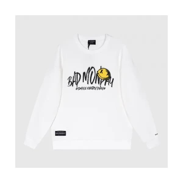 BAD MONDAY Mm/Wm Logo Oversize Cotton Thirts Whi… - 1