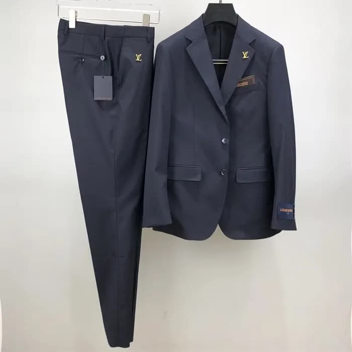 루이비통 남성 네이비 슈트 셋트 - Louis vuitton Mens Navy Jacket… - 1