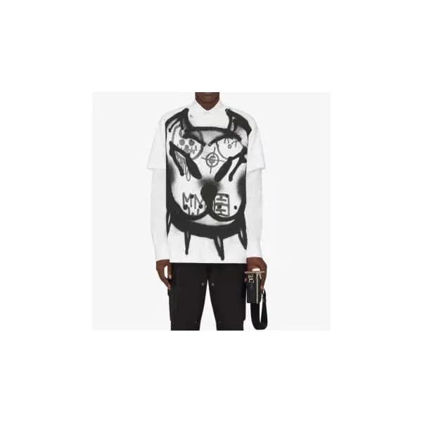 Givenchy Mens Logo Short Sleeved Tshirts White - … - 1