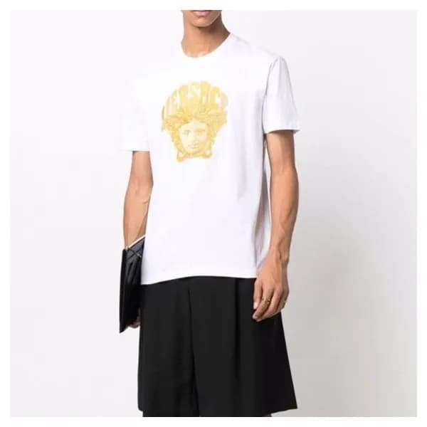 베르사체 남성 크루넥 화이트 반팔티 - Mens White Tshirts - ver0880… - 1