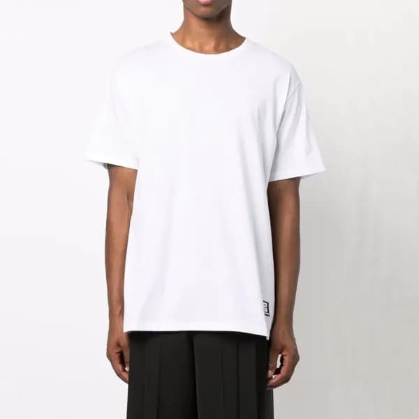 발망 남성 유니크 화이트 반팔티 - Mens White Tshirts - bam0156x - 1