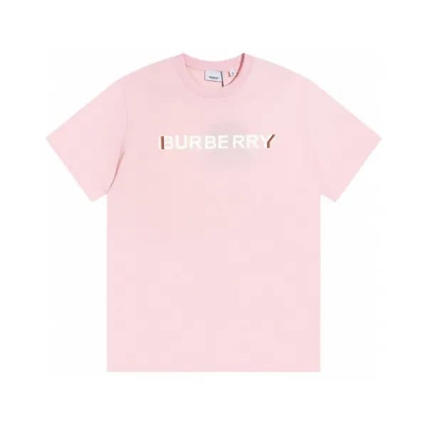 버버리 남성 핑크 크루넥 반팔티 - Mens Pink Tshirts - Bur04386x - 1