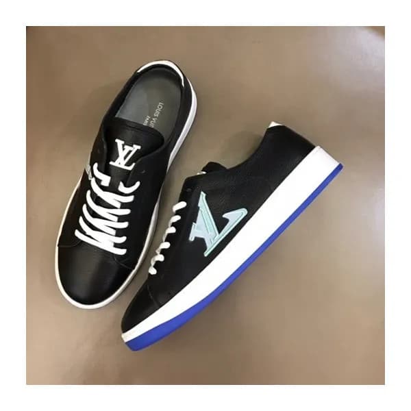 루이비통 남성 클래식 블랙 스니커즈 - Mens Black Sneakers - lou049… - 1