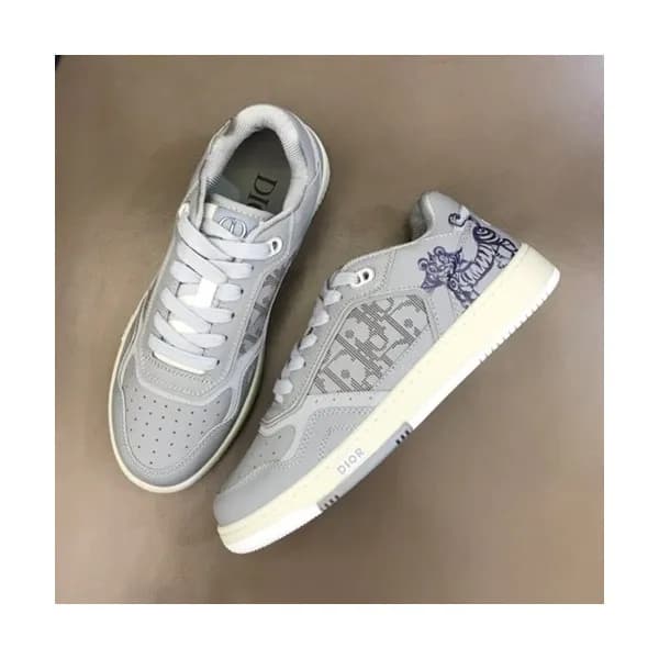 디올 남/녀 오블리크 Galaxy 그레이 스니커즈 - Unisex Gray Sneakers… - 1