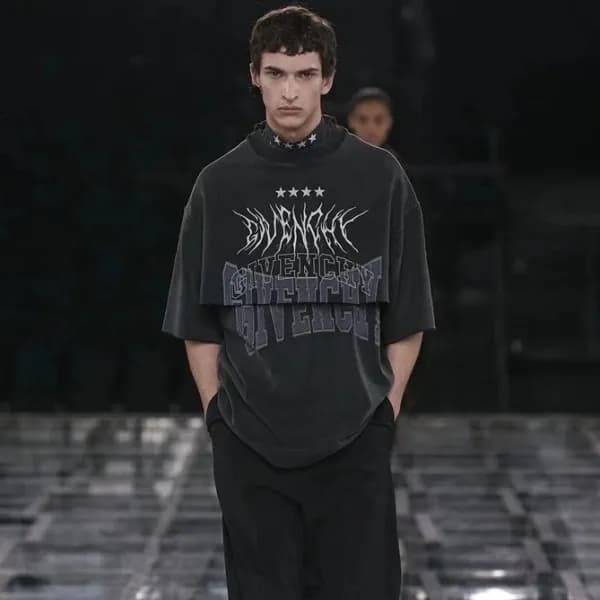 지방시 남/녀 크루넥 그레이 반팔티 - Unisex Gray Tshirts - giv082… - 1