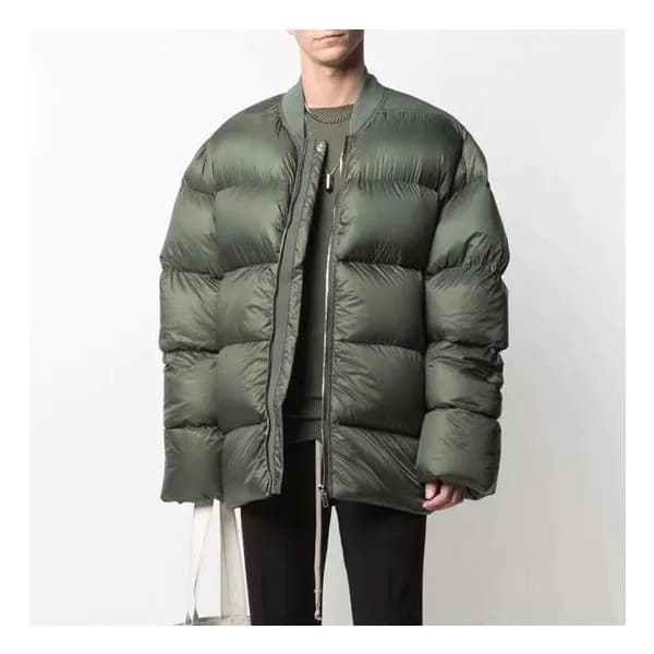 릭오웬스 남성 카키 덕다운 패딩 - Rick Owens Mens Khaki Padding … - 1