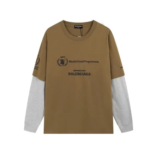 발렌시아가 남성 카멜 맨투맨 - Balenciaga Mens Camel Tshirts - … - 1