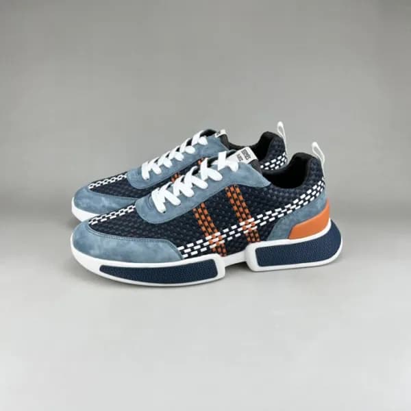 에르메스 남성 클래식 블루 스니커즈 - Hermes Mens Blue Sneakers - … - 1
