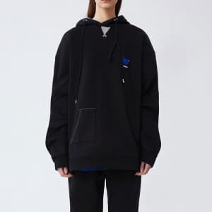아더에러 남/녀 클래식 블랙 후드티 - ADER Unisex Black Hoodie - a…