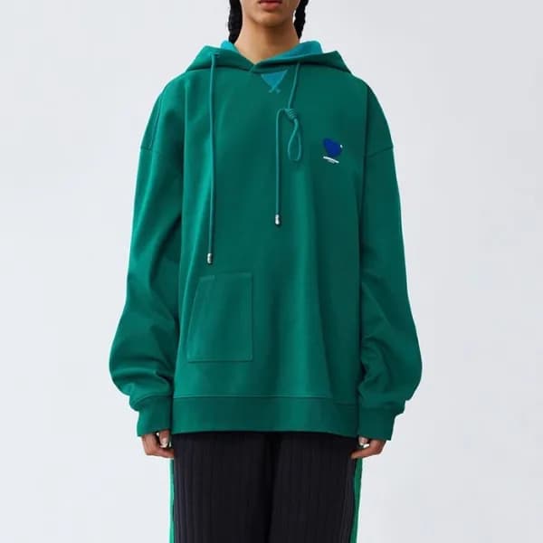 아더에러 남/녀 클래식 그린 후드티 - ADER Unisex Green Hoodie - a…