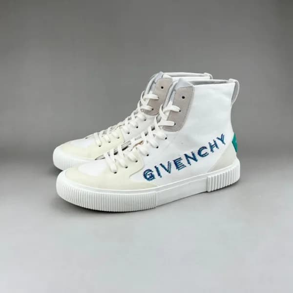 지방시 남성 하이탑 화이트 스니커즈 - Givenchy Mens White Sneakers… - 1