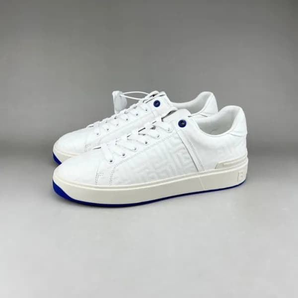 발망 남성 트렌디 화이트 스니커즈 - Balmain Mens White Sneakers -… - 1