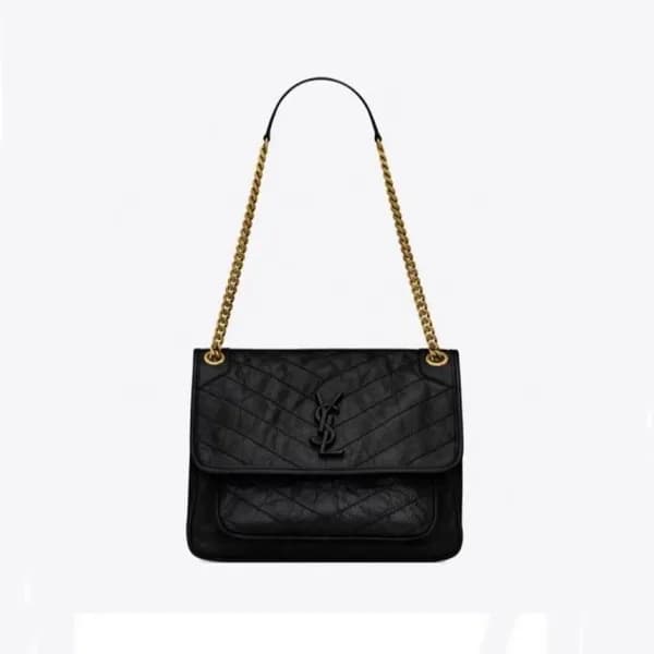 입생로랑 여성 블랙 니키백 - Saint Laurent Womens Balck Niki B… - 1