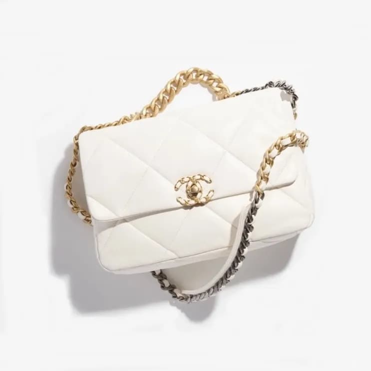 샤넬 여성 화이트 19백 - Chanel Womens White 19Bag - ch65x - 1