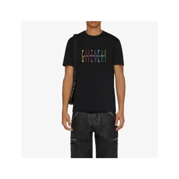지방시 남/녀 크루넥 블랙 반팔티 - Givenchy Unisex Black Short S… - 1