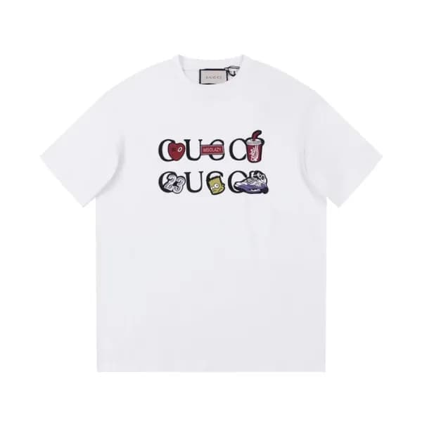 구찌 남/녀 화이트 크루넥 반팔티 - Gucci Unisex White Short slee… - 1