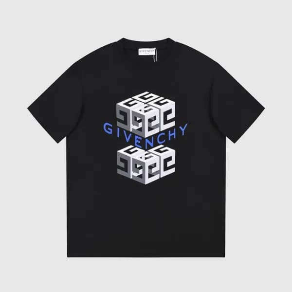 지방시 남성 크루넥 블랙 반팔티 - Givenchy Mens Black Short Slee… - 1
