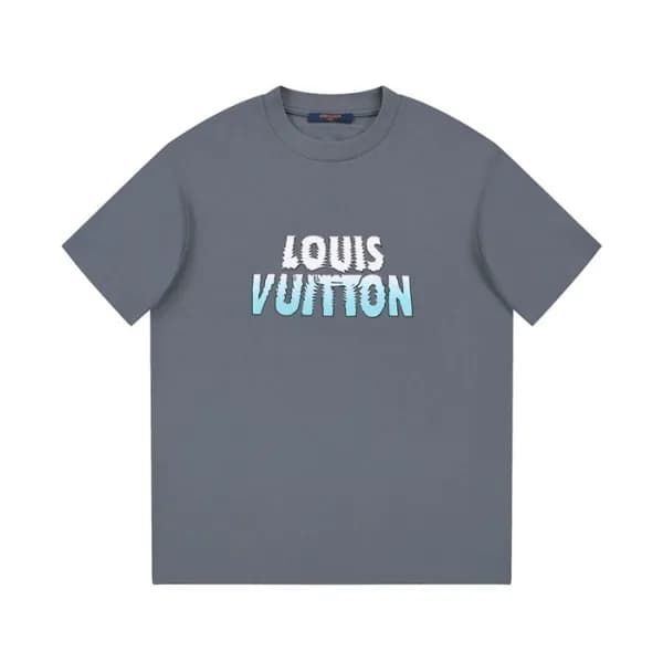 루이비통 남성 그레이 크루넥 반팔티 - Louis vuitton Mens Gray Shor… - 1