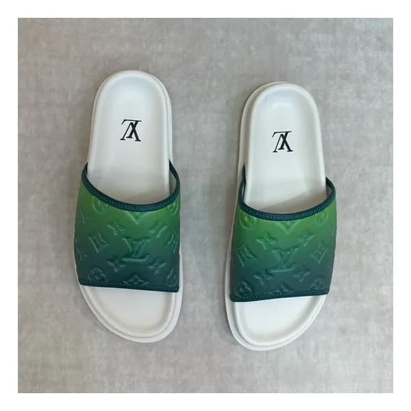 루이비통 남성 그린 슬리퍼 - Louis vuitton Mens Green Slippers… - 1
