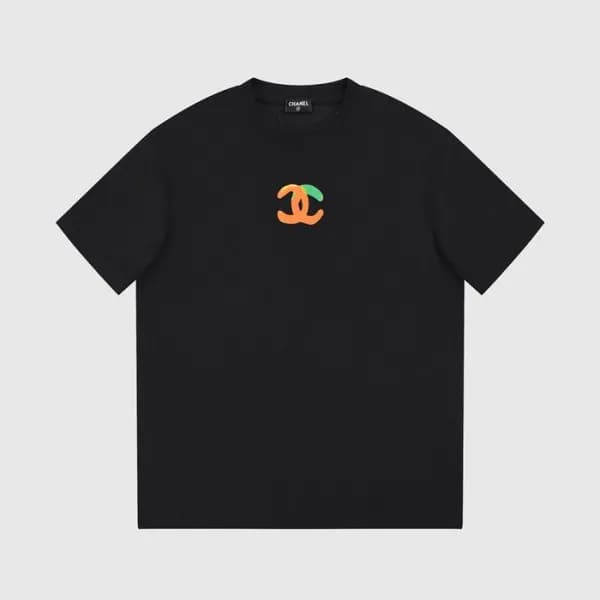 샤넬 남/녀 크루넥 블랙 반팔티 - Chanel Unisex Black Tshirts - … - 1