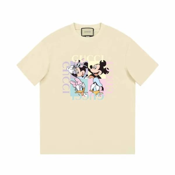 구찌 남/녀 아이보리 크루넥 반팔티 - Gucci Unisex Ivory Short sle… - 1