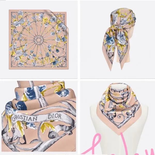 디올 여성 핑크 스카프 - Dior Womens Pink Scarf - di796x - 1