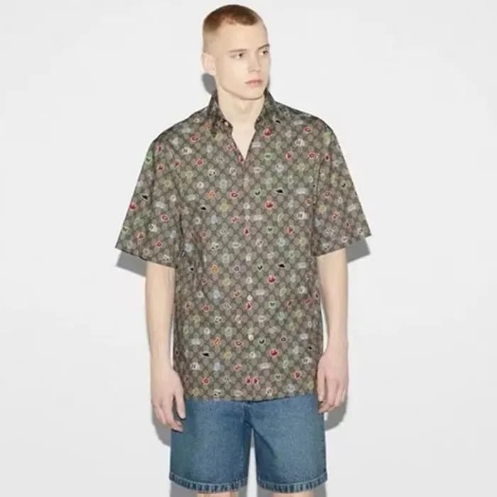 구찌 남성 베이지 셔츠 - Gucci Mens Beige Shirts - guc366x - 1