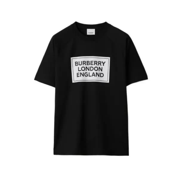 버버리 남/녀 블랙 반팔 티셔츠 - Burberry Unisex Black Tshirts … - 1