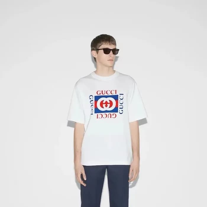 구찌 남성 화이트 반팔 티셔츠 - Gucci Mens White Tshirts - guc3… - 1