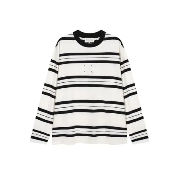 메종 마르지엘라 남성 화이트 긴팔티 - Maison Margiela Mens White T… - 1