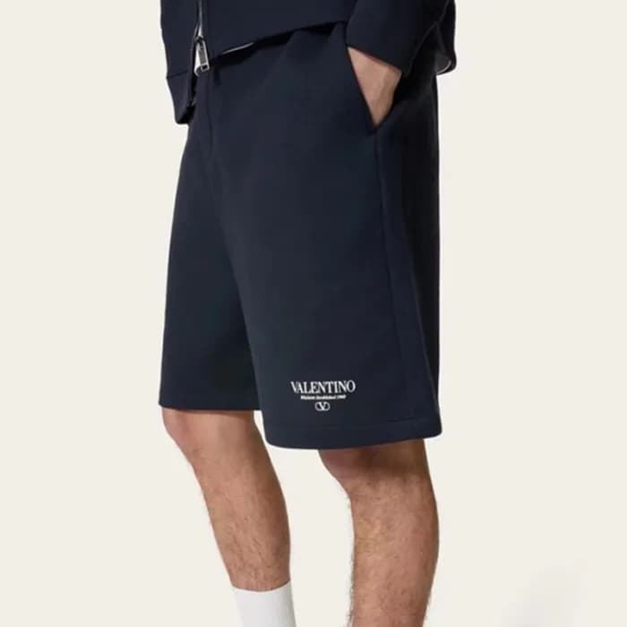 발렌티노 남성 블랙 반바지 - Valentino Mens Black Half-pants -… - 1
