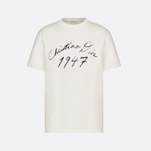 디올 남성 화이트 반팔 티셔츠 - Dior Mens White Tshirts - dic97… - 1