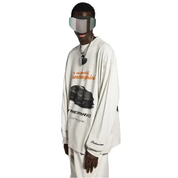 발렌시아가 남성 라운드 긴팔티 - Balenciaga Mens Round Tshirt - …